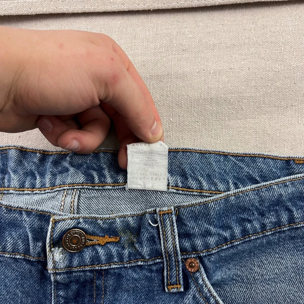 VTG Levis 505 Mens Orange Tab Regular Fit Straight Leg Jeans Medium Wash 37x32.5